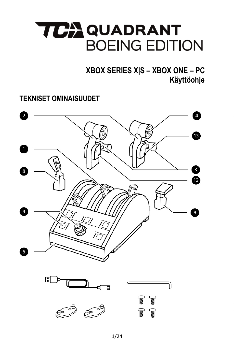 17_fi_tca_quadrant_boeing_edition, Suomi | Thrustmaster TCA Yoke Pack Boeing Edition Flight Stick & Quadrant Bundle User Manual | Page 404 / 499