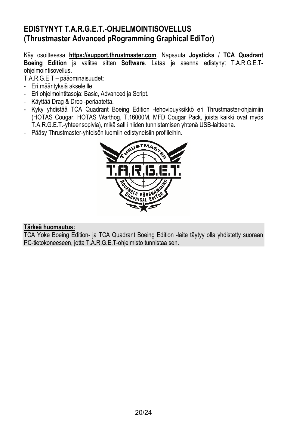 Thrustmaster TCA Yoke Pack Boeing Edition Flight Stick & Quadrant Bundle User Manual | Page 423 / 499