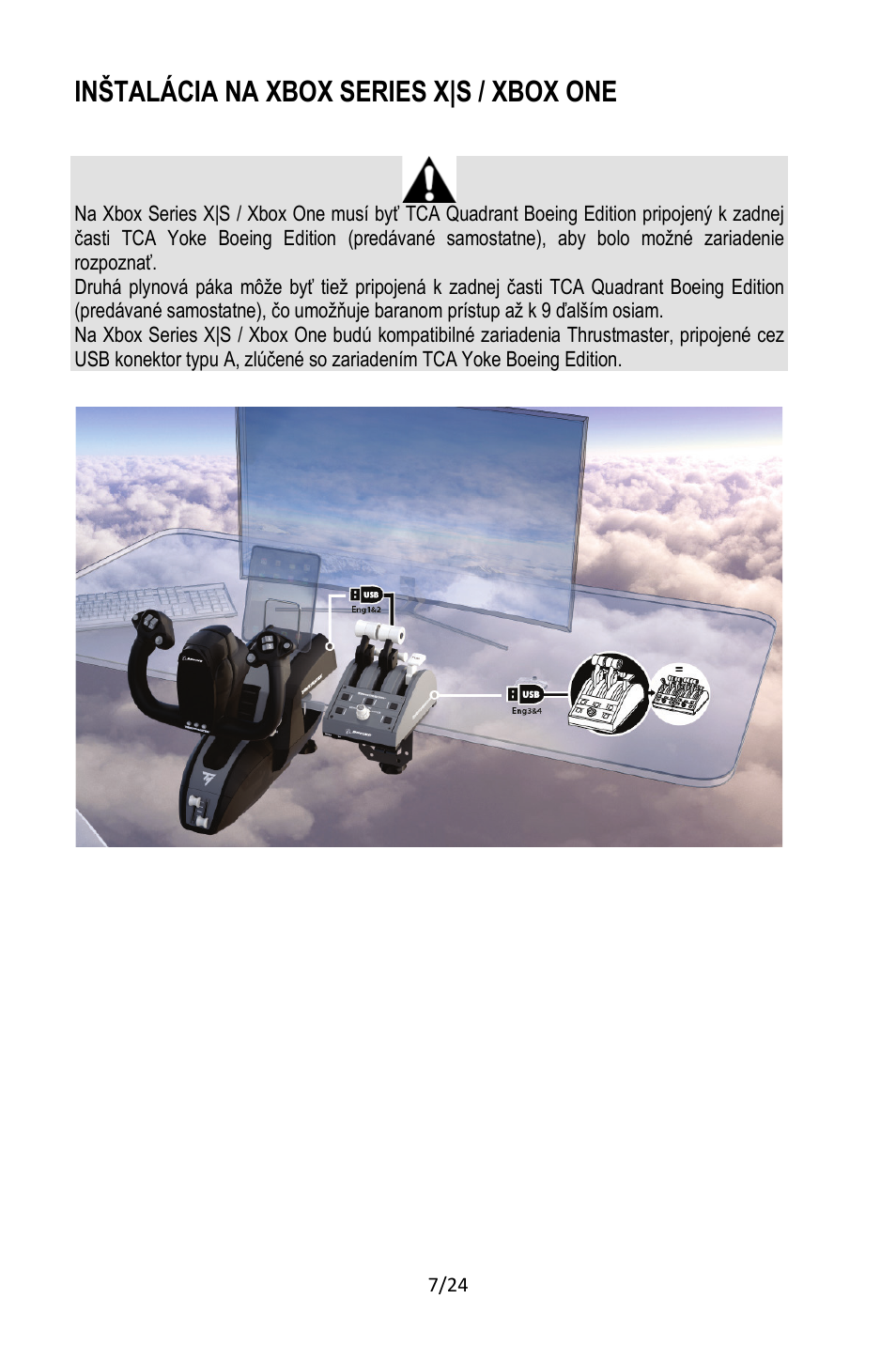 Inštalácia na xbox series x|s / xbox one | Thrustmaster TCA Yoke Pack Boeing Edition Flight Stick & Quadrant Bundle User Manual | Page 434 / 499