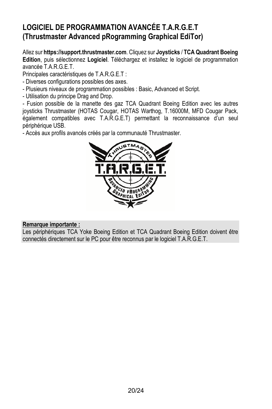 Thrustmaster TCA Yoke Pack Boeing Edition Flight Stick & Quadrant Bundle User Manual | Page 45 / 499