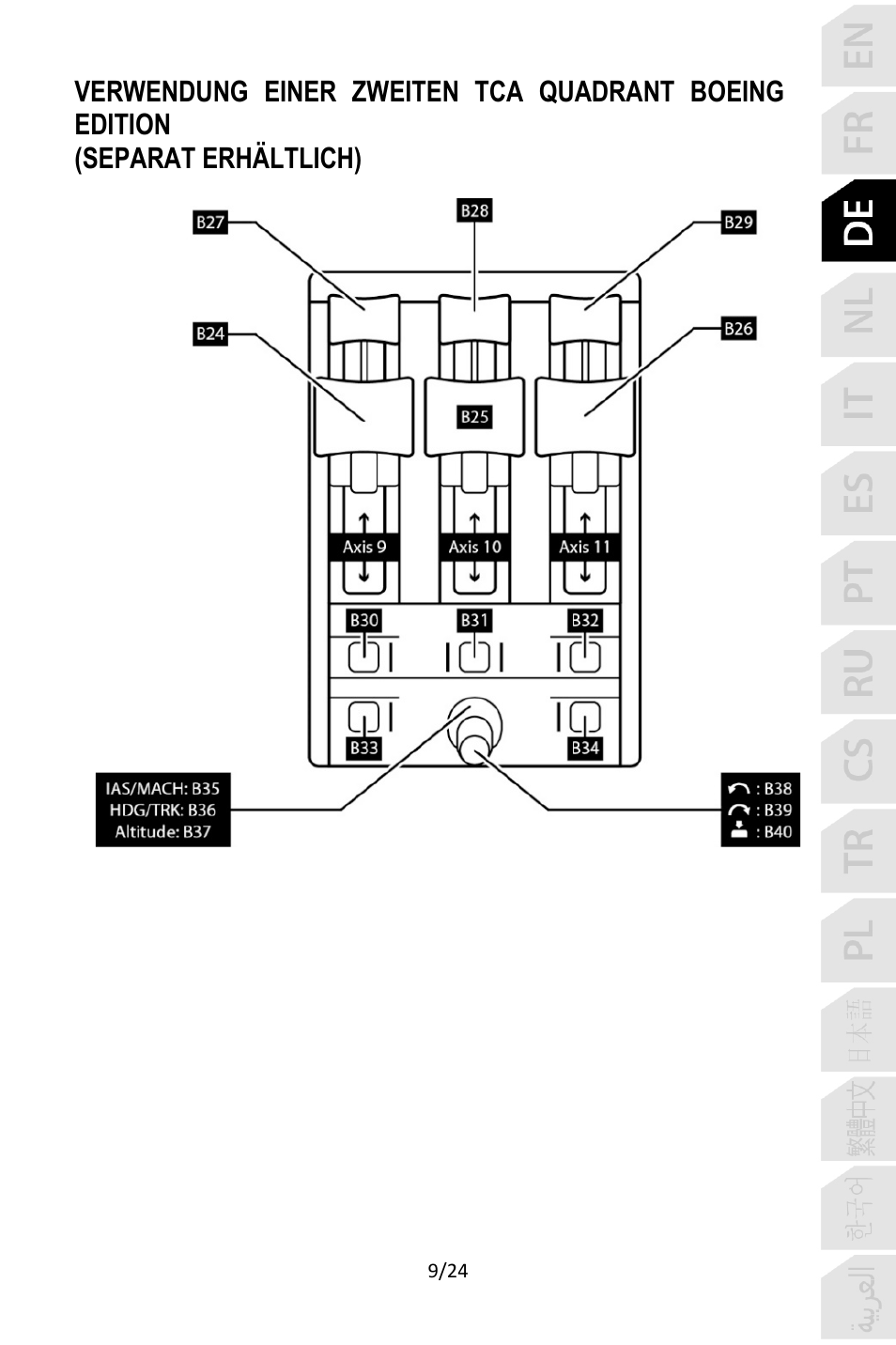 Thrustmaster TCA Yoke Pack Boeing Edition Flight Stick & Quadrant Bundle User Manual | Page 58 / 499