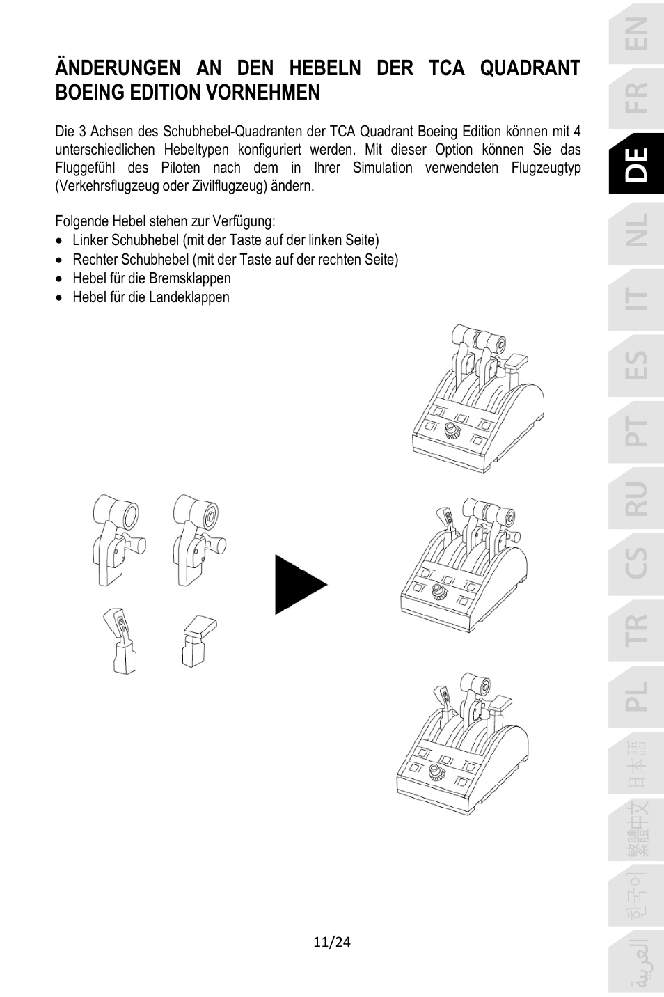 Thrustmaster TCA Yoke Pack Boeing Edition Flight Stick & Quadrant Bundle User Manual | Page 60 / 499