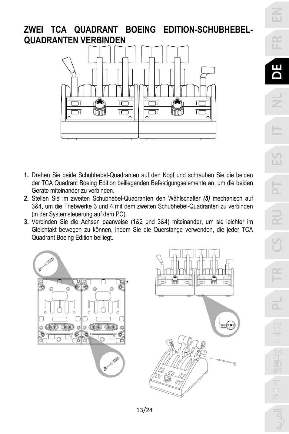 Thrustmaster TCA Yoke Pack Boeing Edition Flight Stick & Quadrant Bundle User Manual | Page 62 / 499