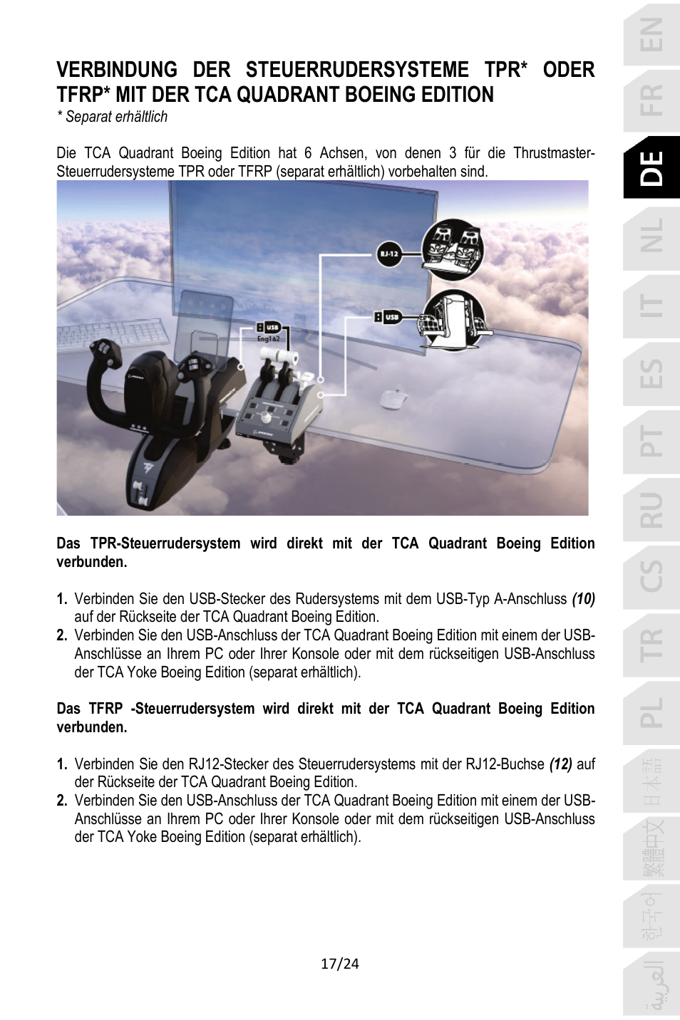 Thrustmaster TCA Yoke Pack Boeing Edition Flight Stick & Quadrant Bundle User Manual | Page 66 / 499