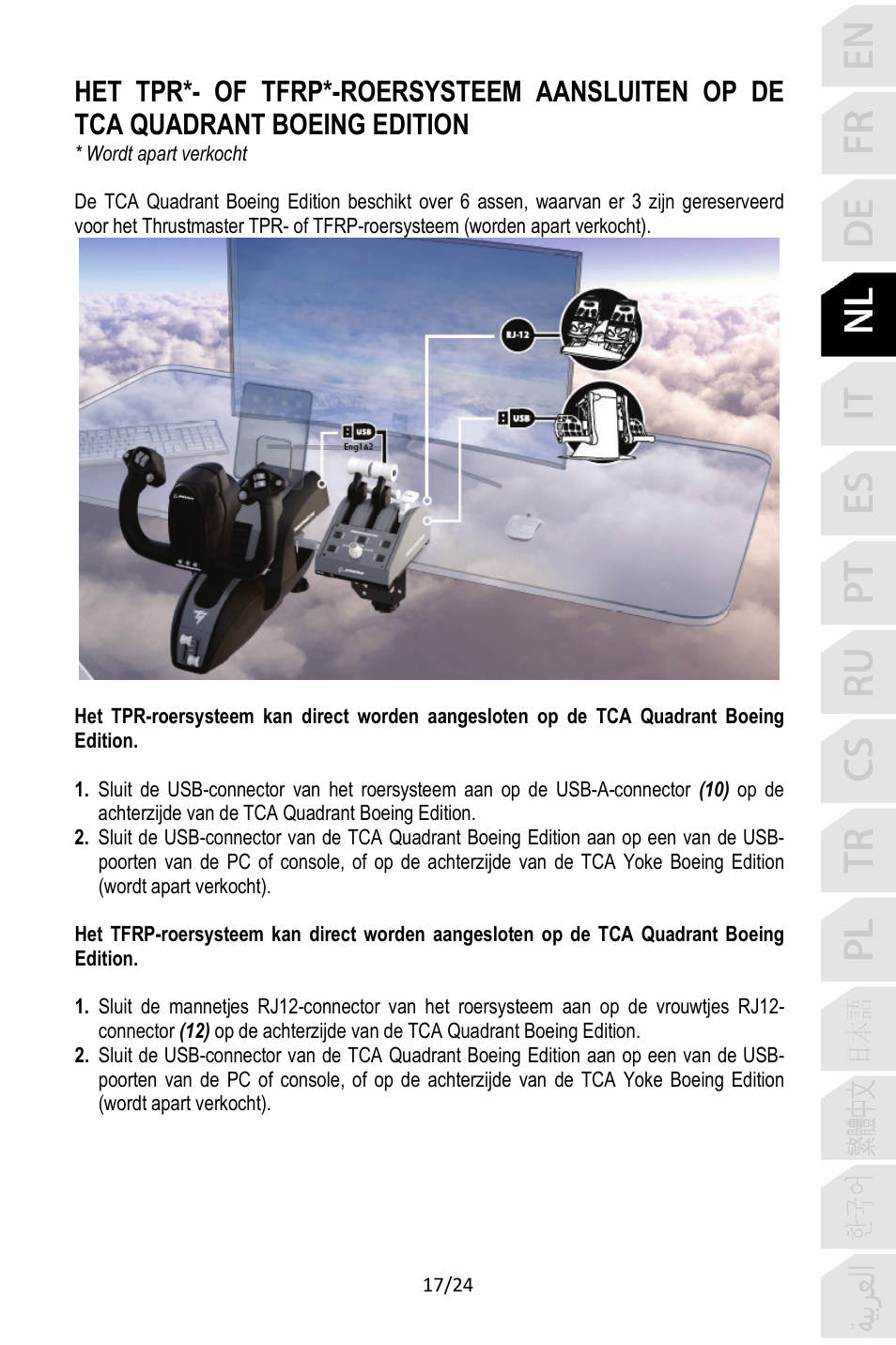 Thrustmaster TCA Yoke Pack Boeing Edition Flight Stick & Quadrant Bundle User Manual | Page 90 / 499