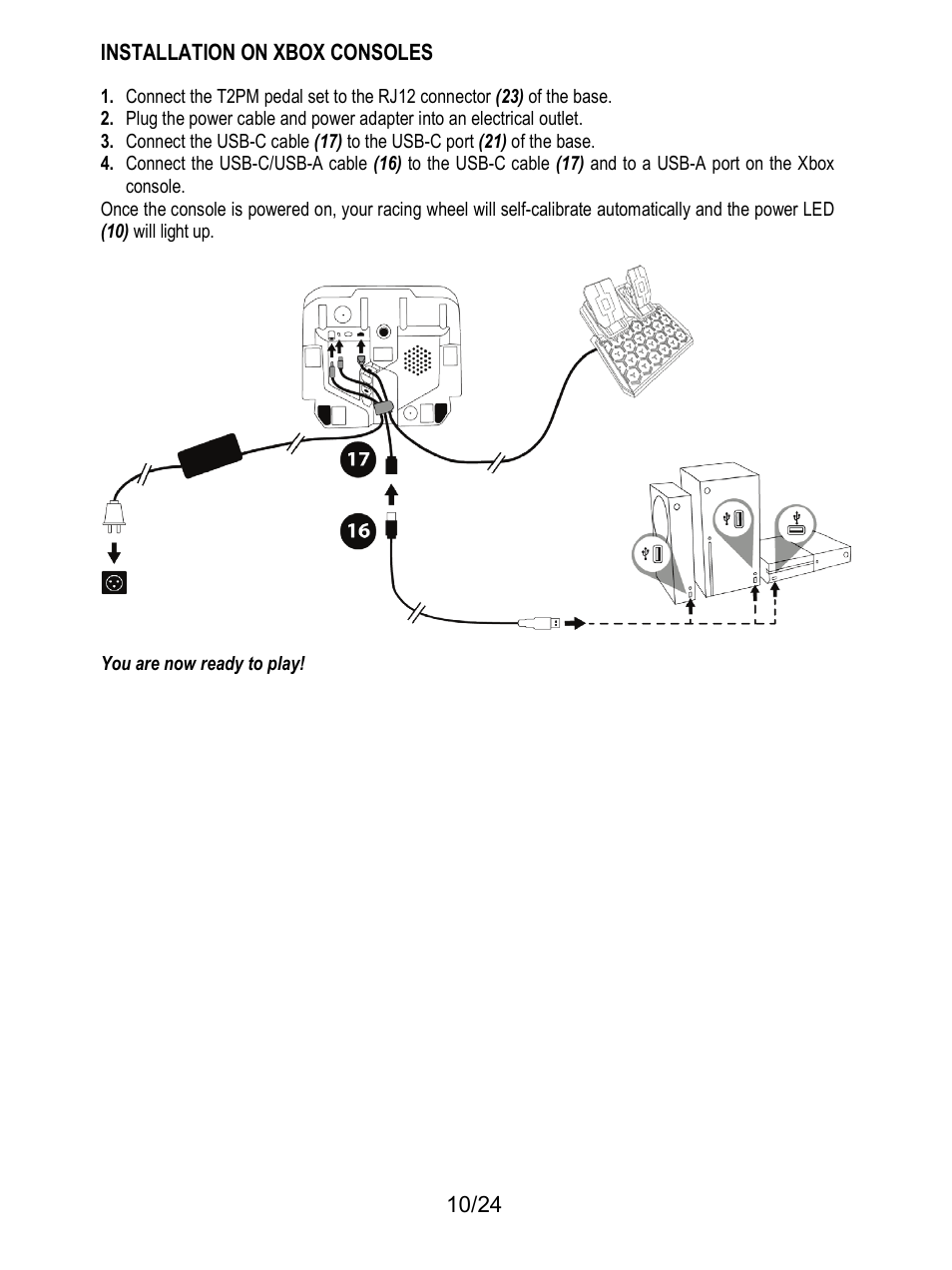 Thrustmaster T128 Racing Wheel and Pedal Set for Xbox Series X/S & PC User Manual | Page 11 / 523