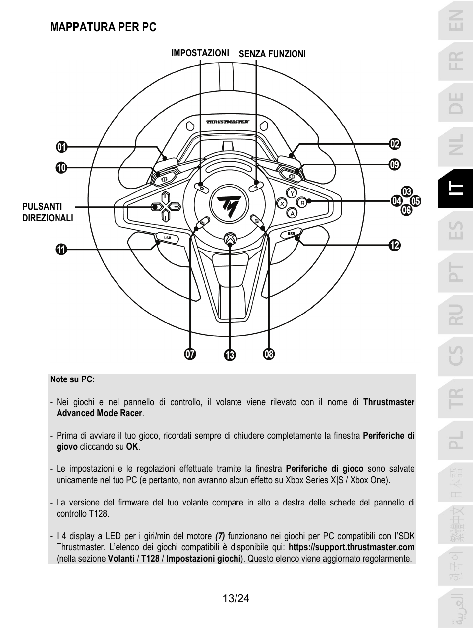 Mappatura per pc | Thrustmaster T128 Racing Wheel and Pedal Set for Xbox Series X/S & PC User Manual | Page 110 / 523