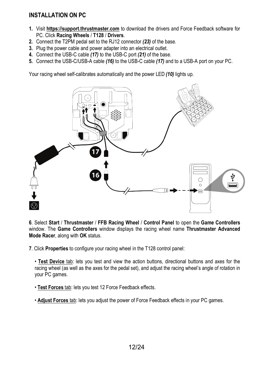 Thrustmaster T128 Racing Wheel and Pedal Set for Xbox Series X/S & PC User Manual | Page 13 / 523