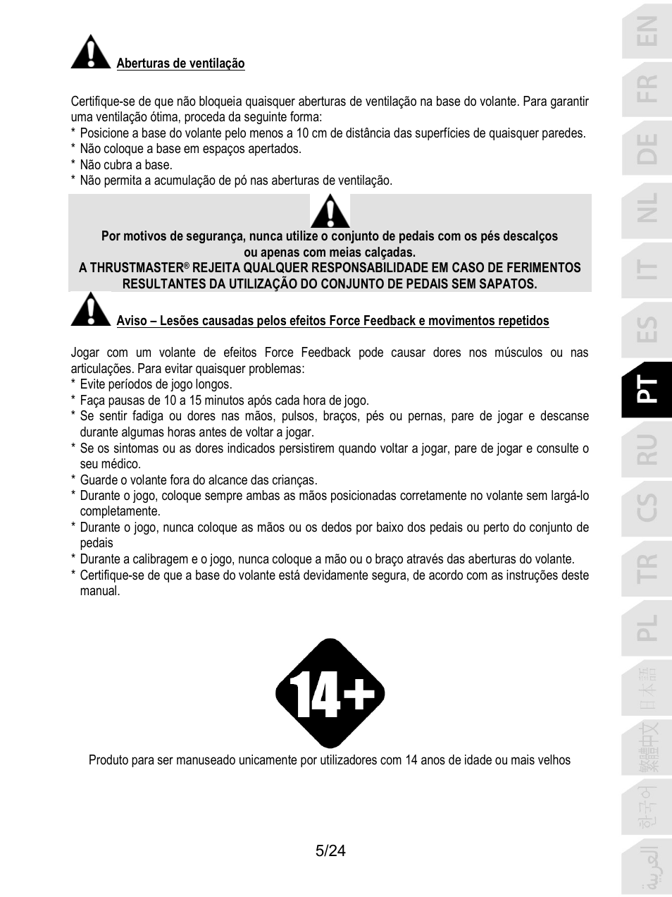 Thrustmaster T128 Racing Wheel and Pedal Set for Xbox Series X/S & PC User Manual | Page 150 / 523