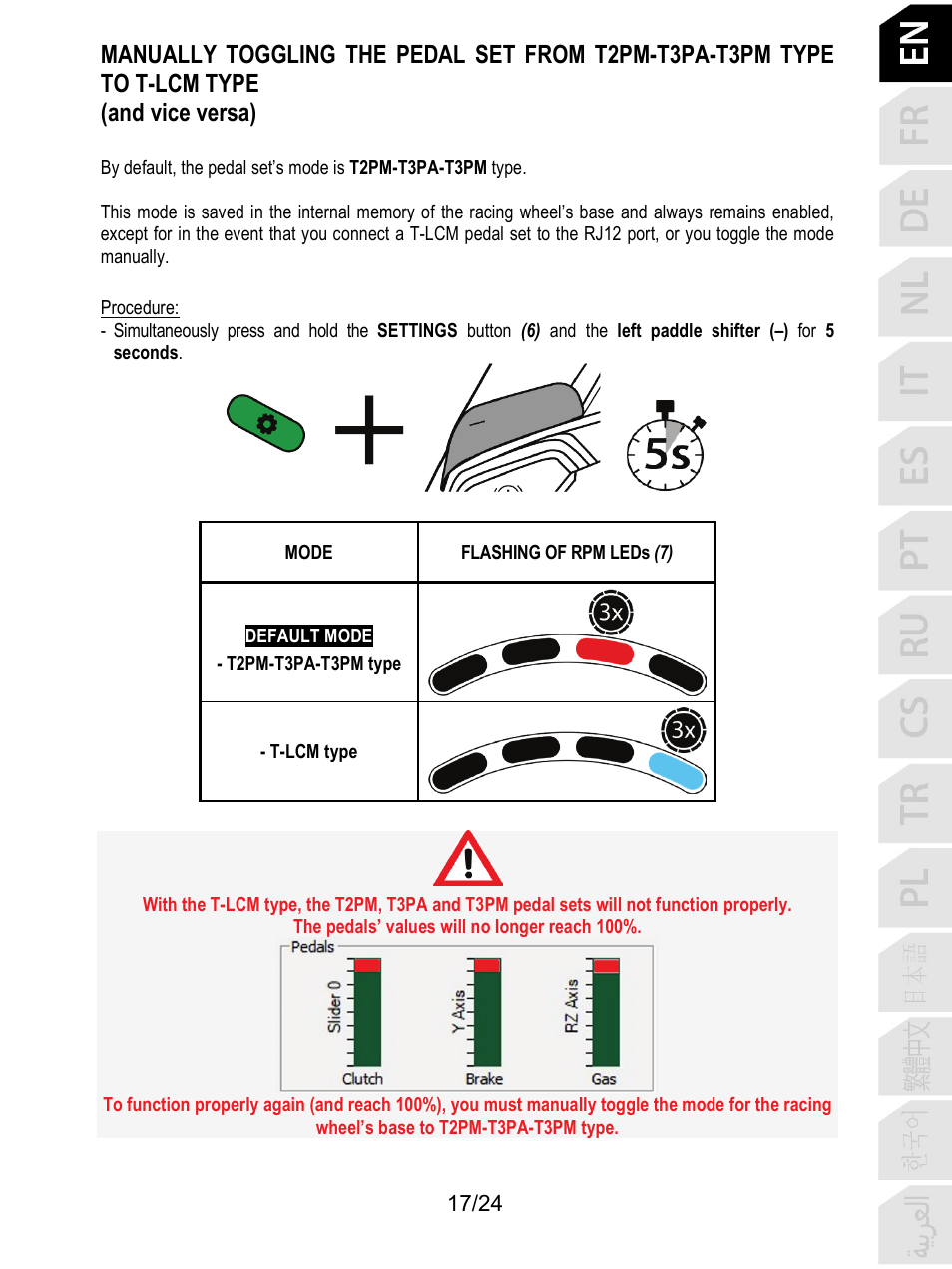 Thrustmaster T128 Racing Wheel and Pedal Set for Xbox Series X/S & PC User Manual | Page 18 / 523