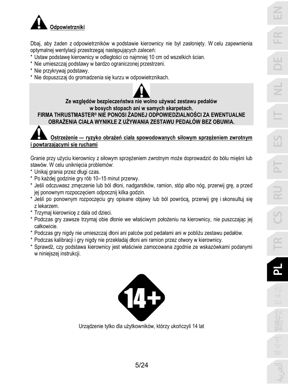 Thrustmaster T128 Racing Wheel and Pedal Set for Xbox Series X/S & PC User Manual | Page 270 / 523