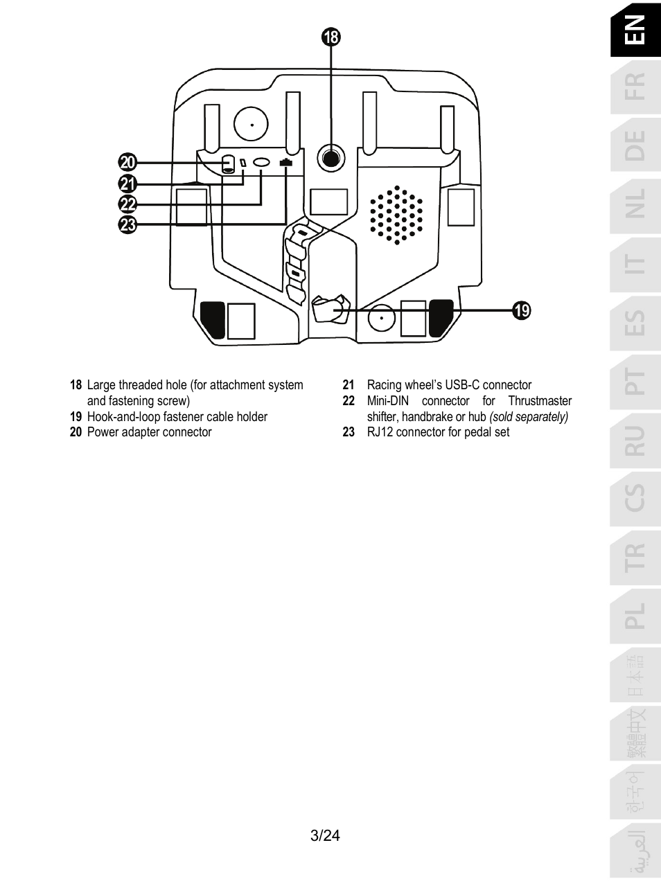 Thrustmaster T128 Racing Wheel and Pedal Set for Xbox Series X/S & PC User Manual | Page 4 / 523