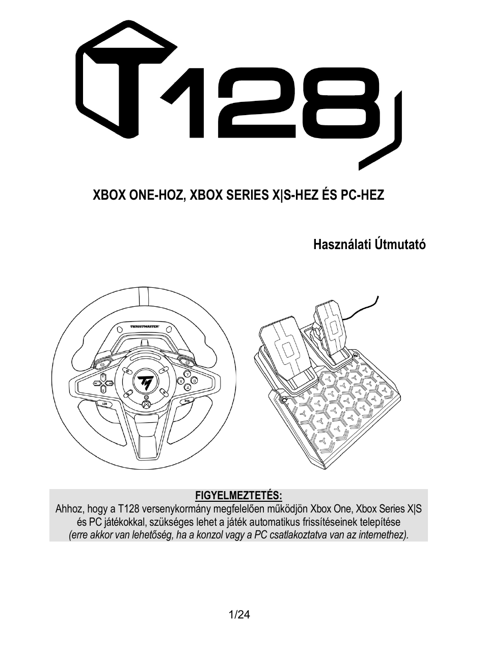 19_hu_t128x, Magyar nyelv | Thrustmaster T128 Racing Wheel and Pedal Set for Xbox Series X/S & PC User Manual | Page 476 / 523