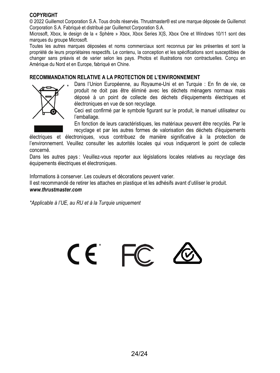 Thrustmaster T128 Racing Wheel and Pedal Set for Xbox Series X/S & PC User Manual | Page 49 / 523