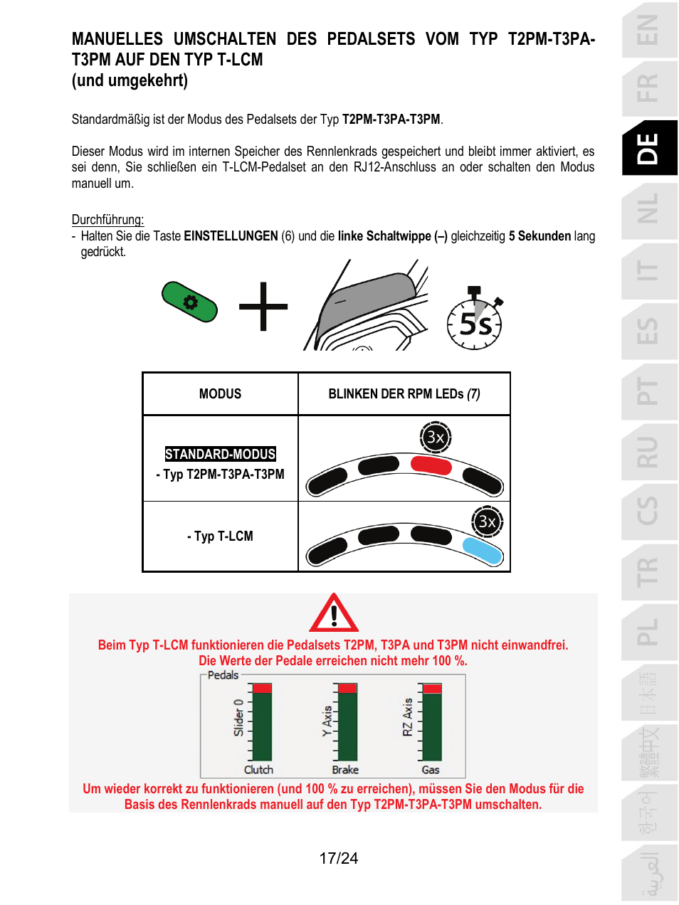 Thrustmaster T128 Racing Wheel and Pedal Set for Xbox Series X/S & PC User Manual | Page 66 / 523