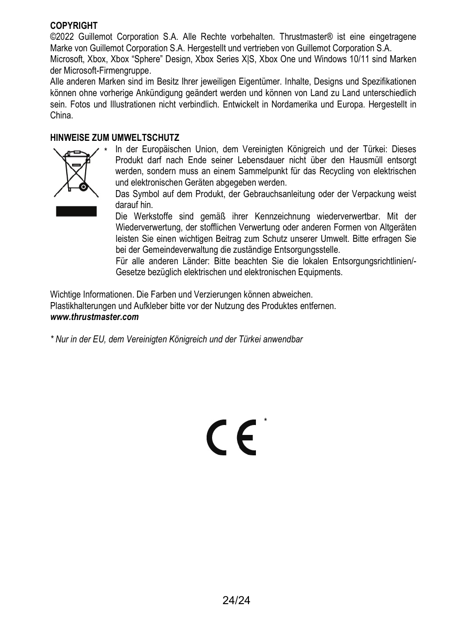 Thrustmaster T128 Racing Wheel and Pedal Set for Xbox Series X/S & PC User Manual | Page 73 / 523