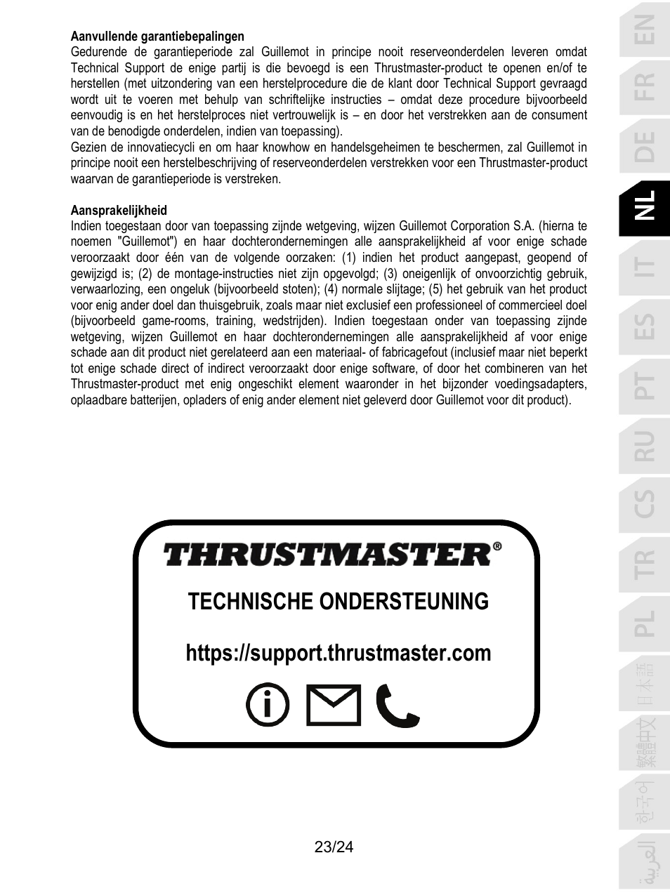 Thrustmaster T128 Racing Wheel and Pedal Set for Xbox Series X/S & PC User Manual | Page 96 / 523