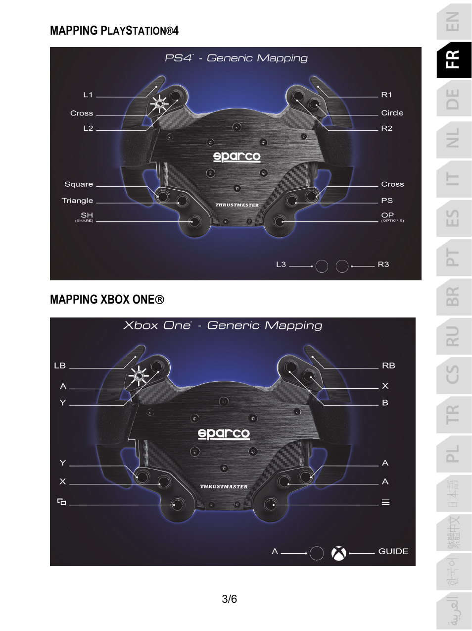 Mapping p, Mapping xbox one | Thrustmaster P310 Mod TM Competition Add-On SpWheel User Manual | Page 10 / 95