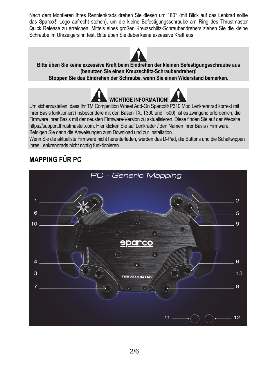 Thrustmaster P310 Mod TM Competition Add-On SpWheel User Manual | Page 15 / 95