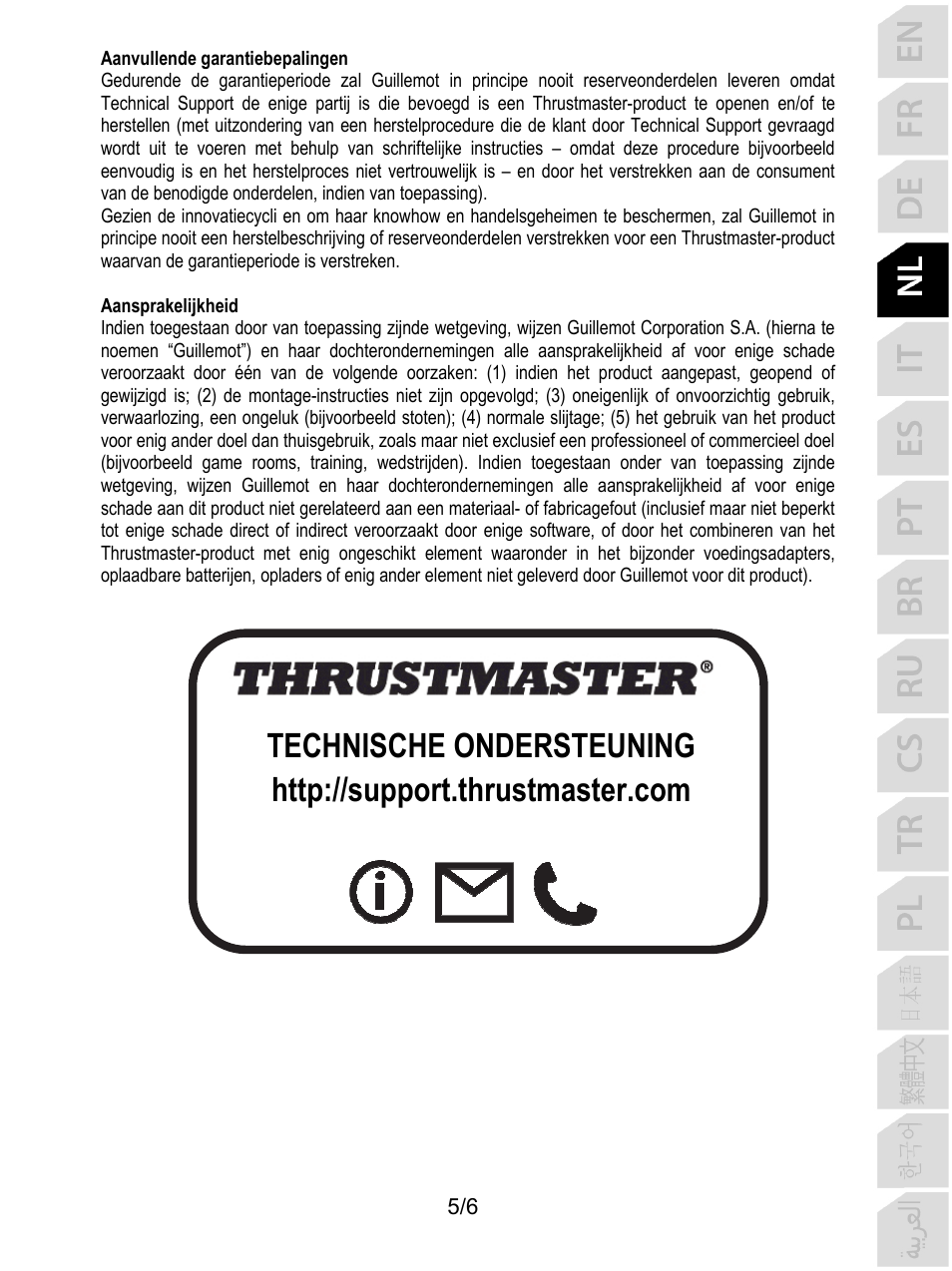 Thrustmaster P310 Mod TM Competition Add-On SpWheel User Manual | Page 24 / 95