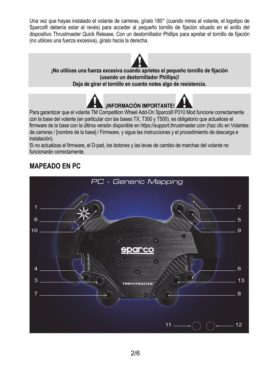 Thrustmaster P310 Mod TM Competition Add-On SpWheel User Manual | Page 33 / 95