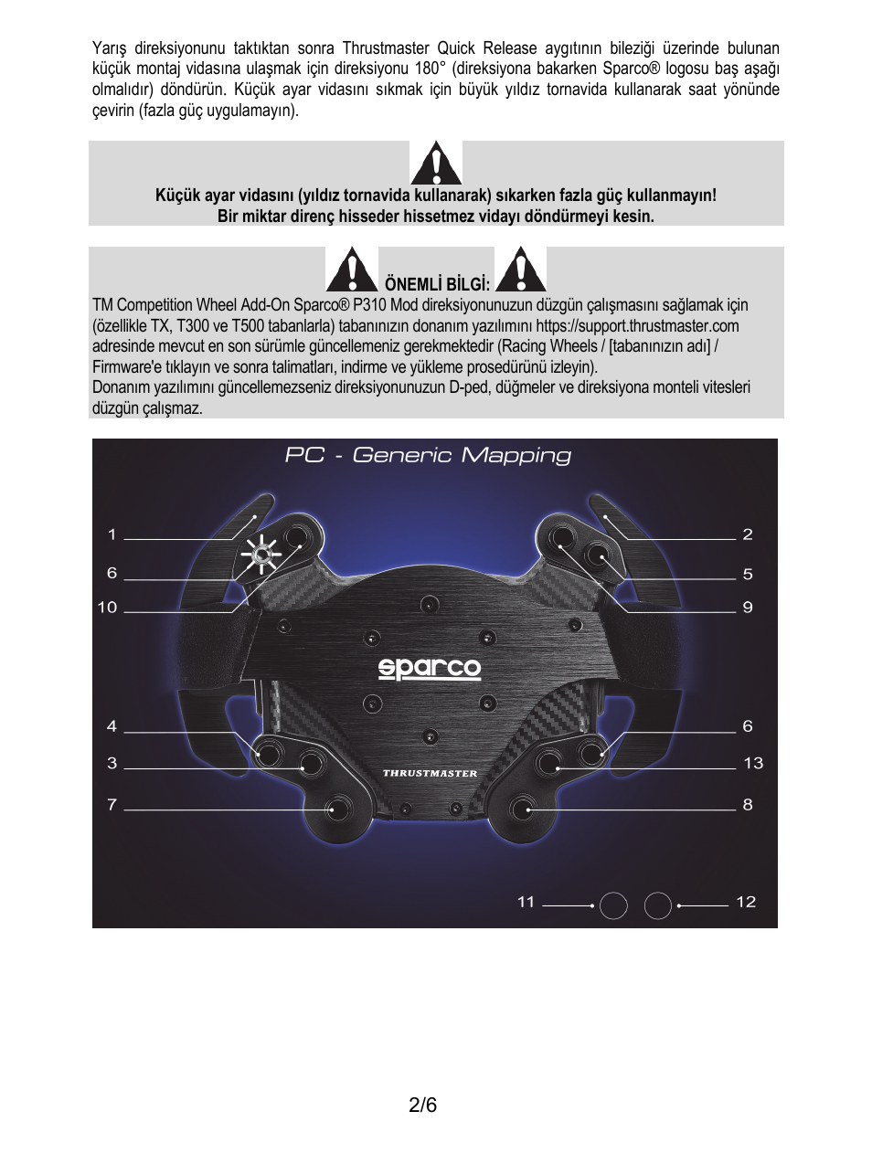 Thrustmaster P310 Mod TM Competition Add-On SpWheel User Manual | Page 63 / 95