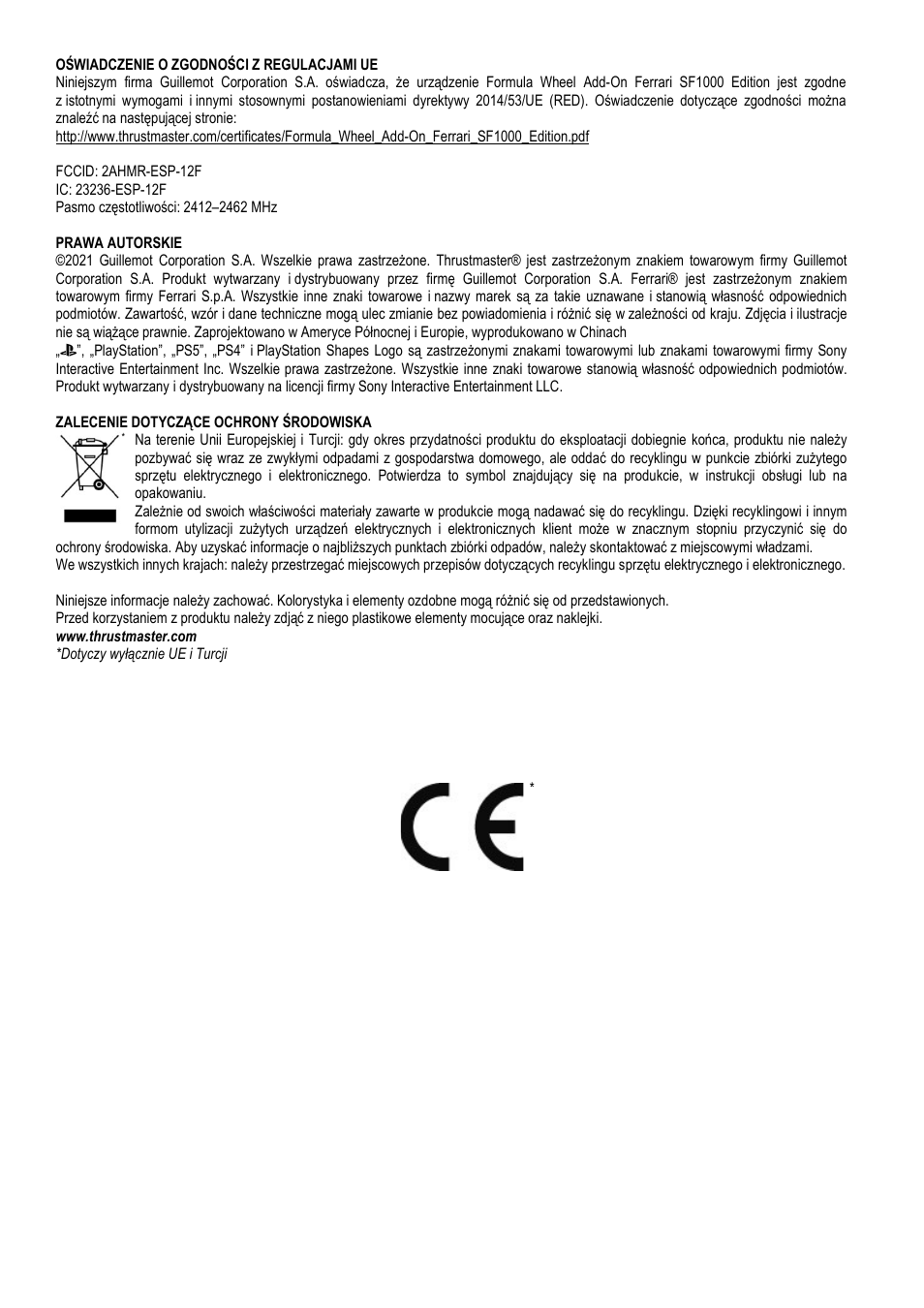 Thrustmaster Add-On Formula Wheel (Ferrari SF1000 Edition) User Manual | Page 133 / 249