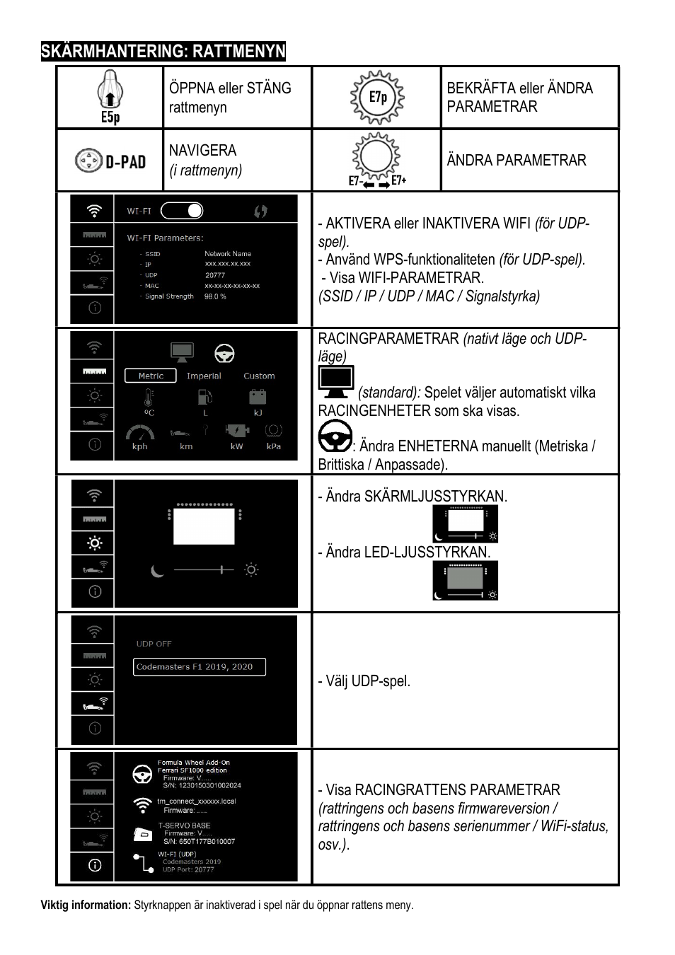 Thrustmaster Add-On Formula Wheel (Ferrari SF1000 Edition) User Manual | Page 186 / 249