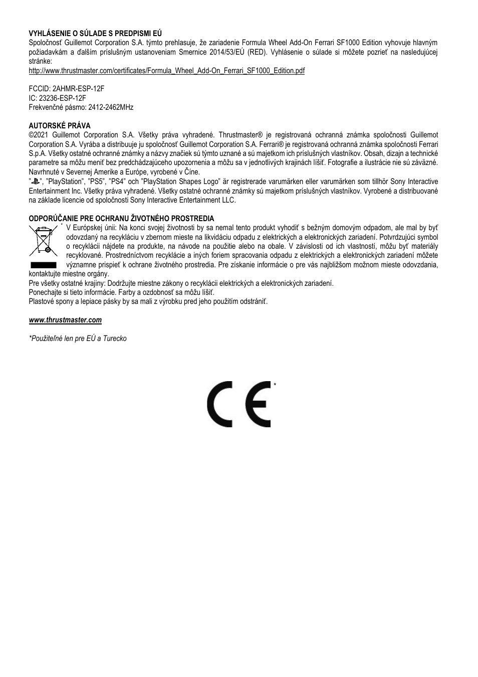 Thrustmaster Add-On Formula Wheel (Ferrari SF1000 Edition) User Manual | Page 213 / 249