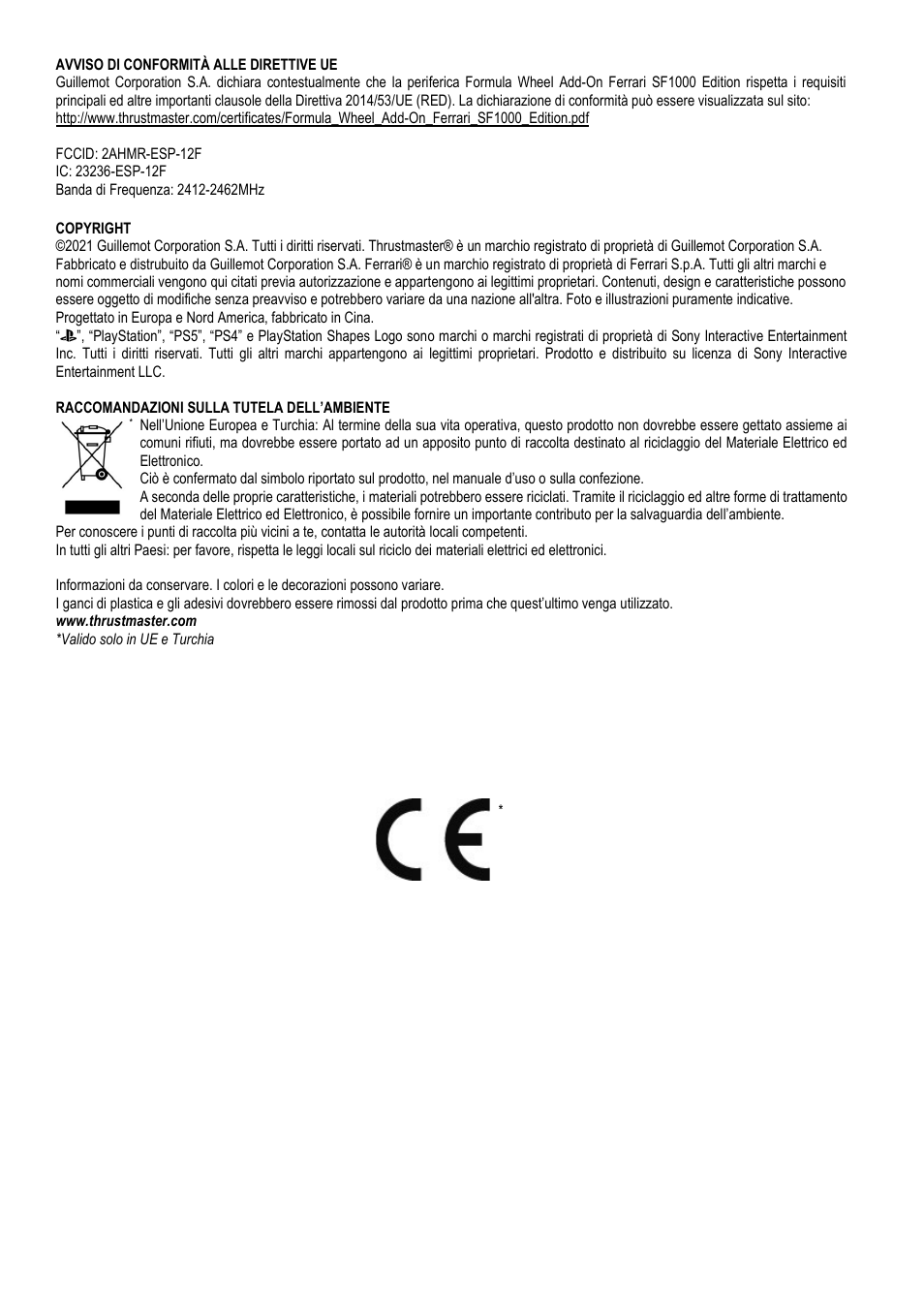 Thrustmaster Add-On Formula Wheel (Ferrari SF1000 Edition) User Manual | Page 61 / 249