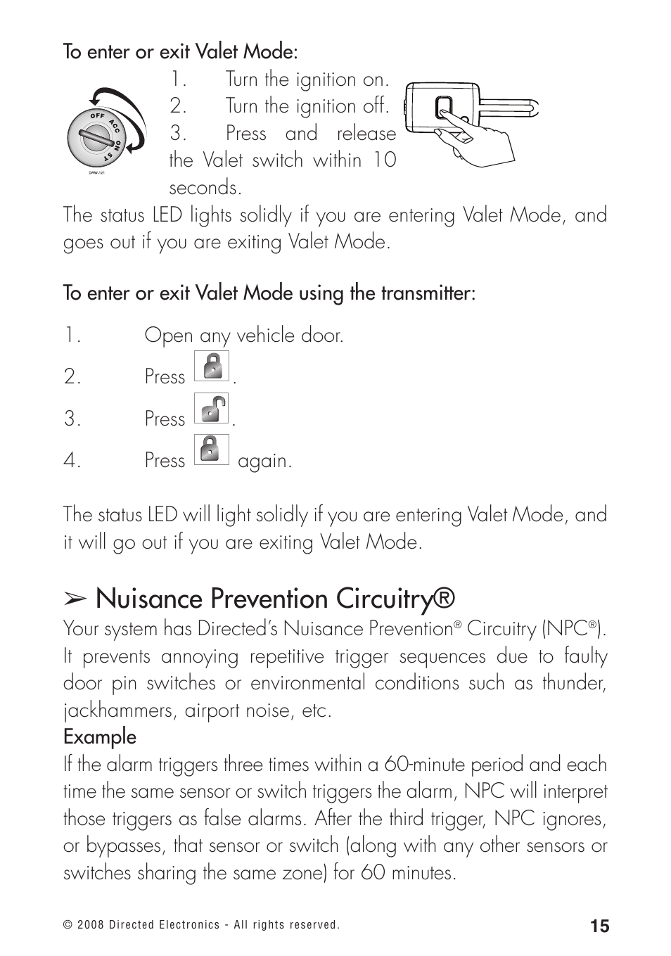 Nuisance prevention circuitry | Directed Electronics 460MAX User Manual | Page 17 / 40