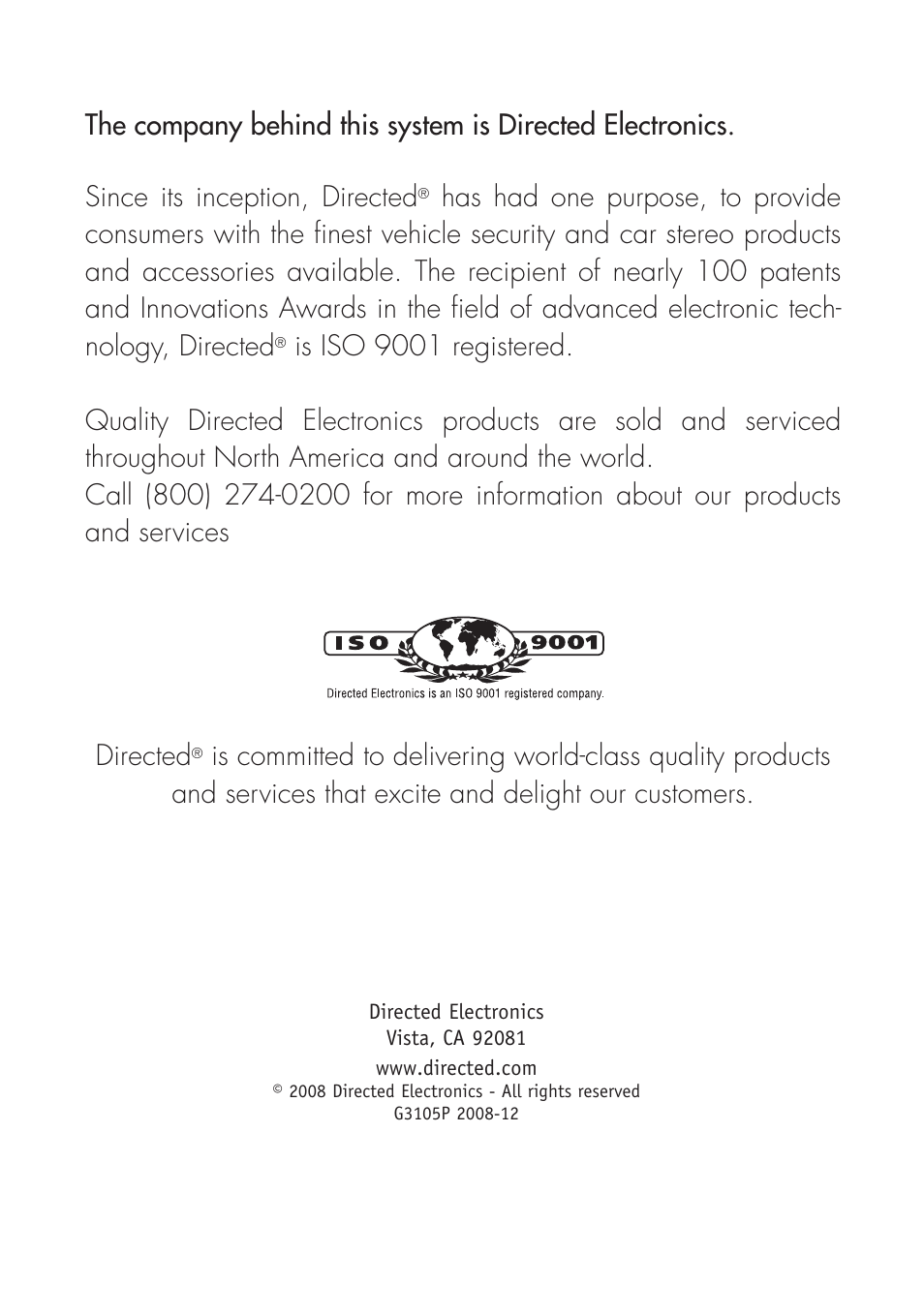 Directed | Directed Electronics 460MAX User Manual | Page 40 / 40