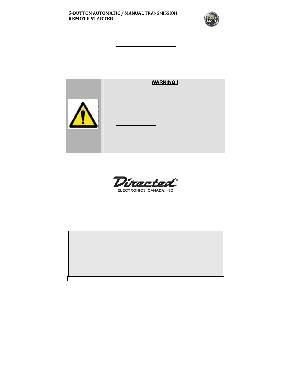 Directed Electronics AS-1775 User Manual | 13 pages