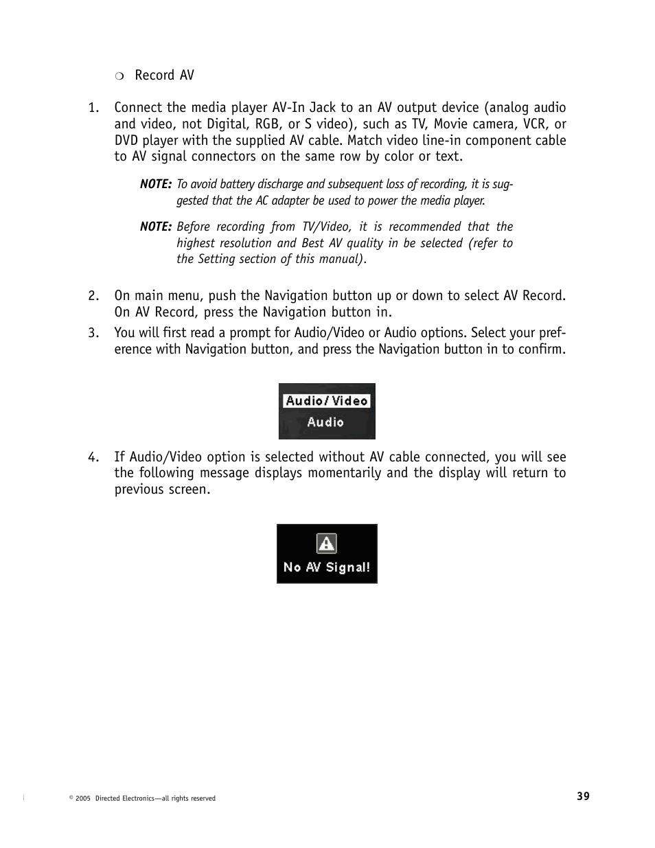 Directed Electronics OHV901 User Manual | Page 39 / 58