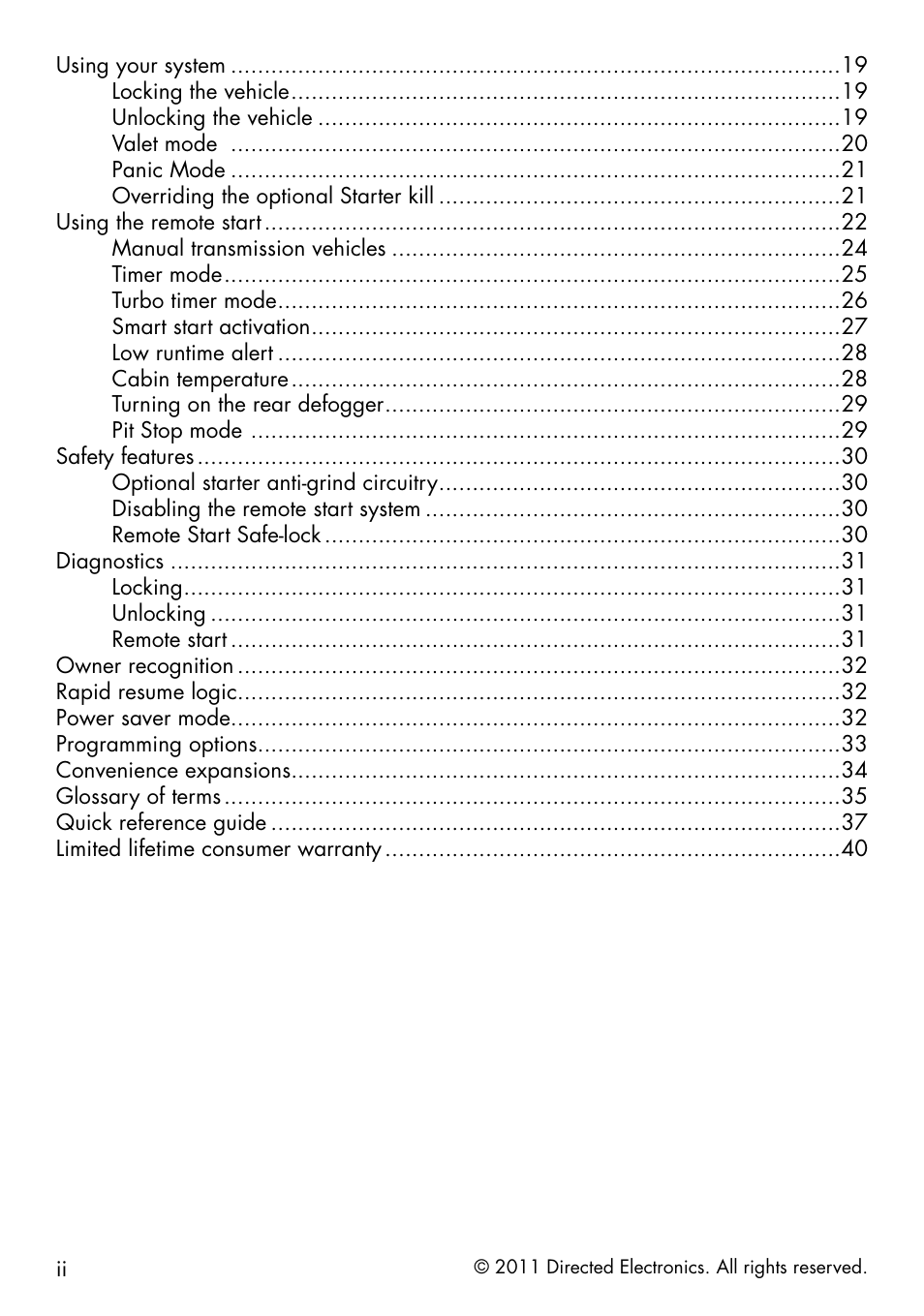 Directed Electronics 1.3X User Manual | Page 4 / 52