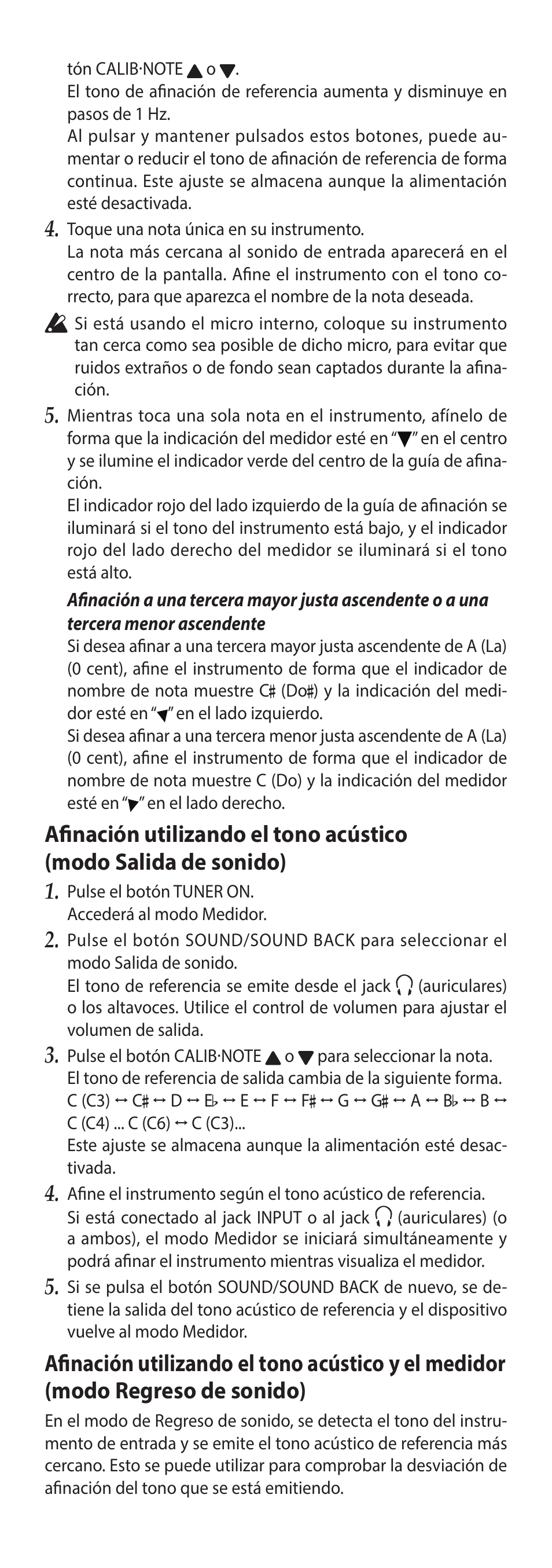 KORG TM-60 Combo Tuner Metronome (White) User Manual | Page 24 / 33