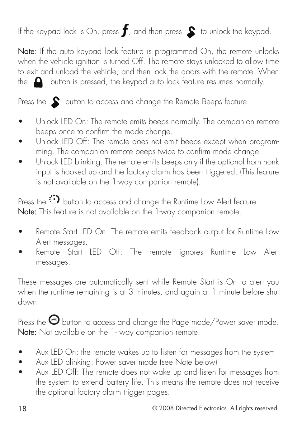 Directed Electronics 580 User Manual | Page 18 / 44