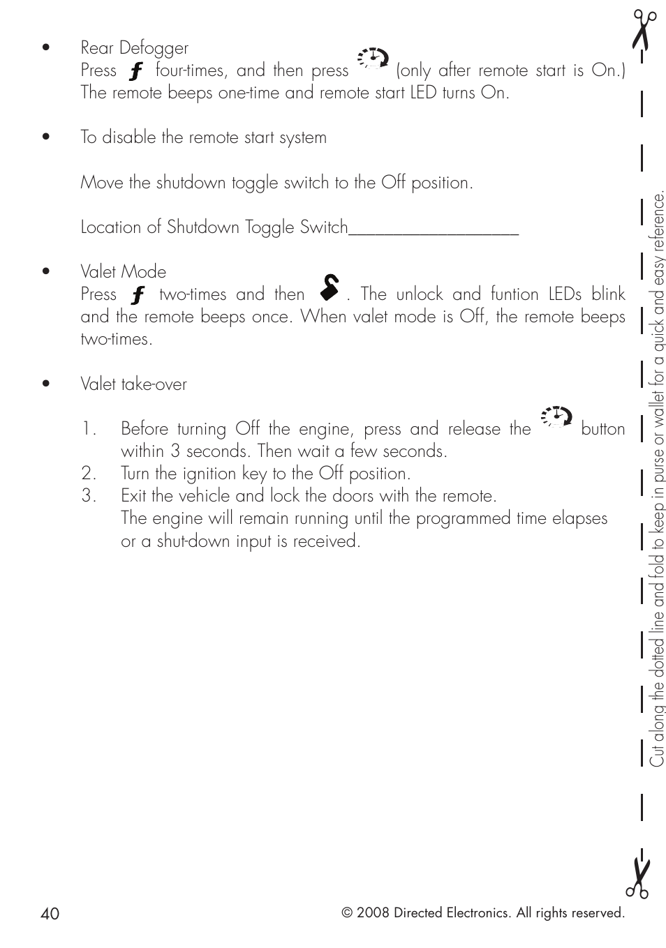 Directed Electronics 580 User Manual | Page 40 / 44