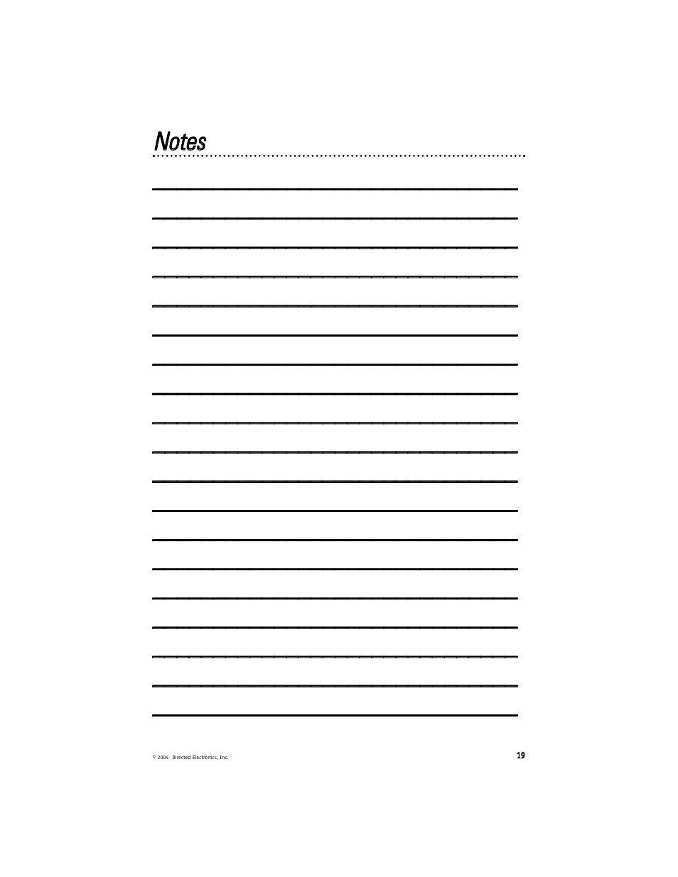 Directed Electronics HVM702 User Manual | Page 19 / 20