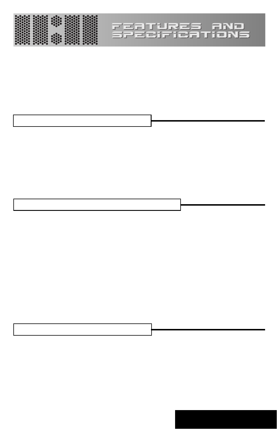 Features / specifications | Directed Electronics Tube Driver System TD275/2150 User Manual | Page 3 / 19