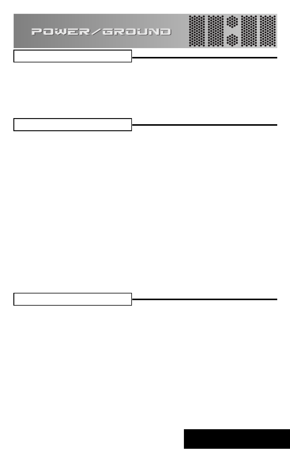 Power / ground | Directed Electronics Tube Driver System TD275/2150 User Manual | Page 6 / 19