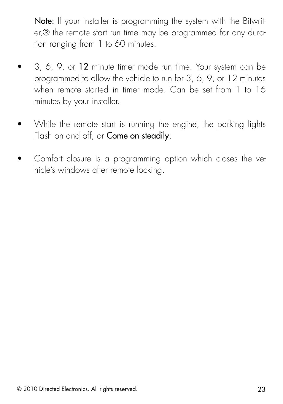 Directed Electronics SMARTSTART 5000 User Manual | Page 27 / 36