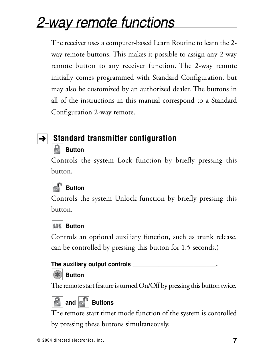 W wa ayy rre em mo otte e ffu un nc cttiio on nss | Directed Electronics AMX 8.5 User Manual | Page 10 / 37