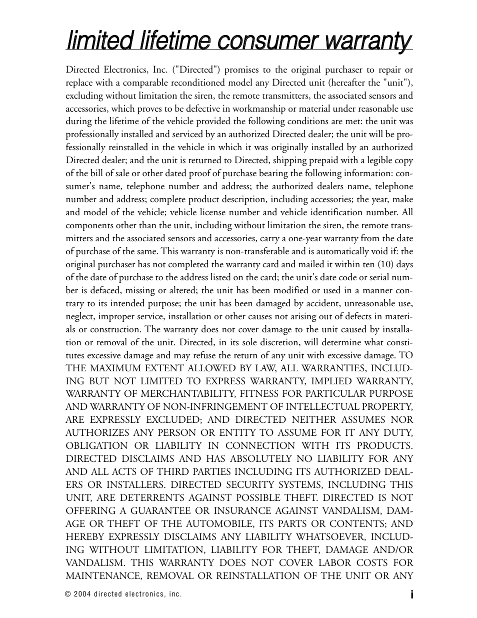 Directed Electronics AMX 8.5 User Manual | Page 2 / 37