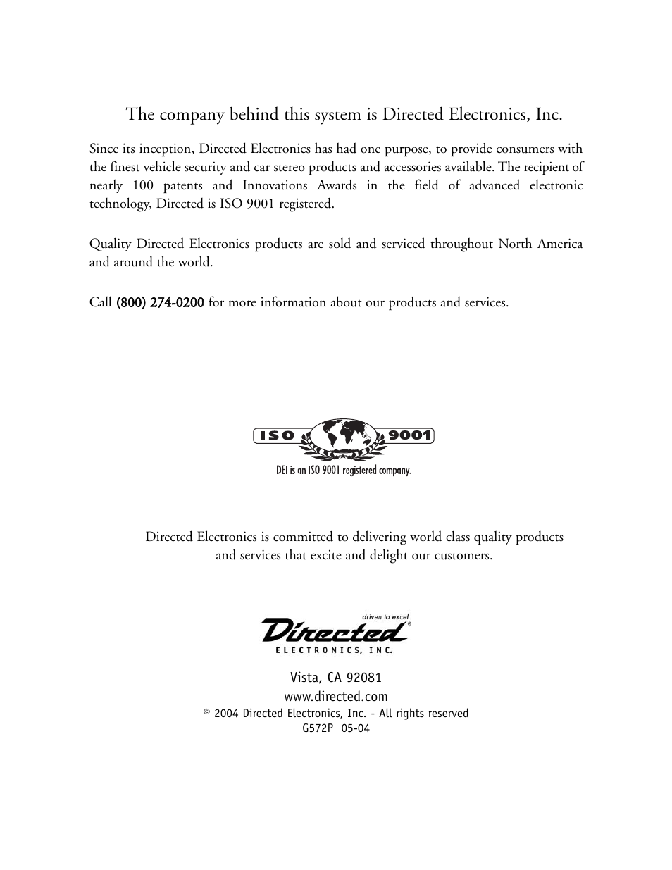 Directed Electronics AMX 8.5 User Manual | Page 37 / 37