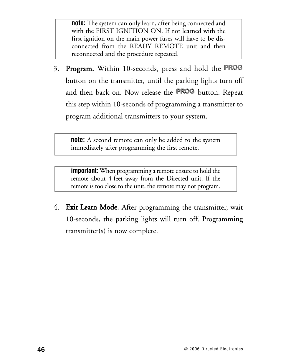 Directed Electronics Ready Remote User Manual | Page 50 / 70