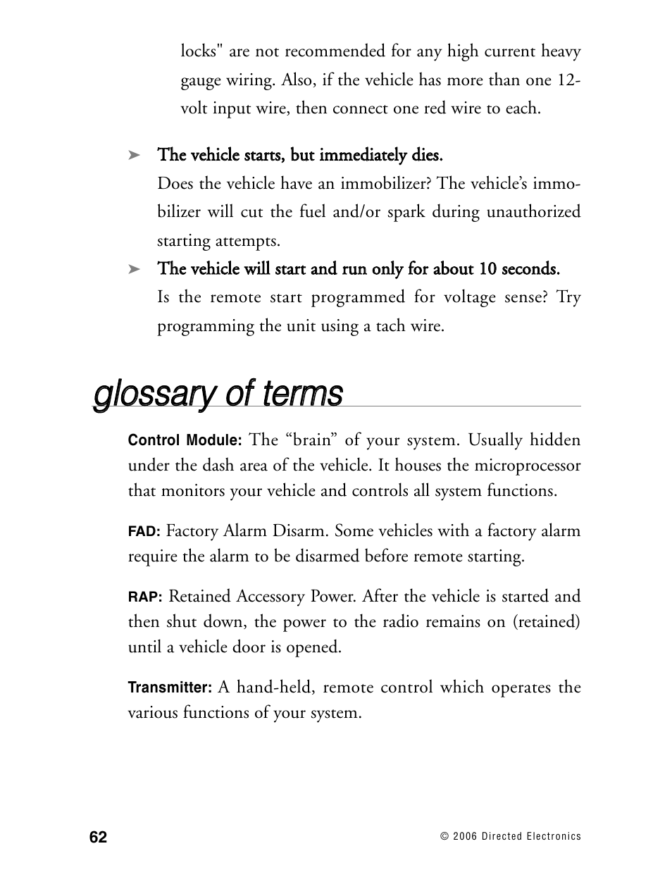 Directed Electronics Ready Remote User Manual | Page 66 / 70