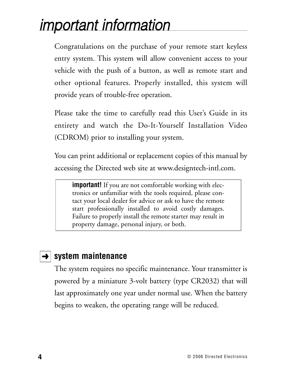 Directed Electronics Ready Remote User Manual | Page 8 / 70