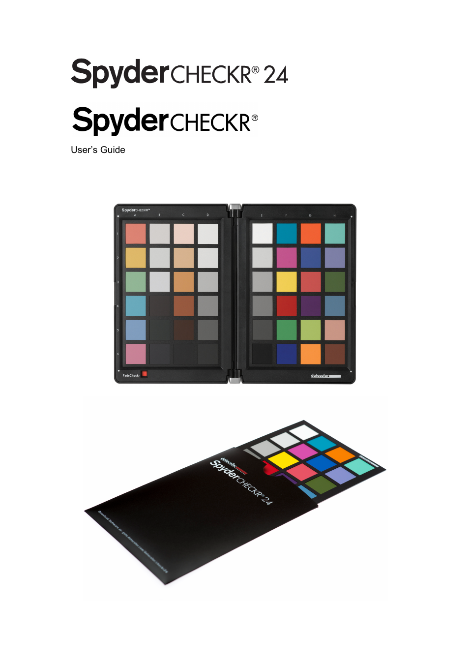 Datacolor SpyderCHECKR Color Chand Calibration Tool for Digital Cameras User Manual | 30 pages