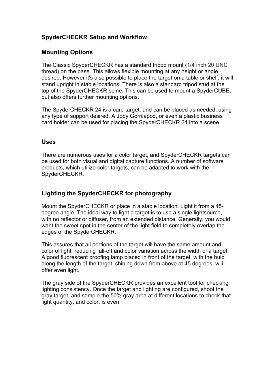 Datacolor SpyderCHECKR Color Chand Calibration Tool for Digital Cameras User Manual | Page 15 / 30
